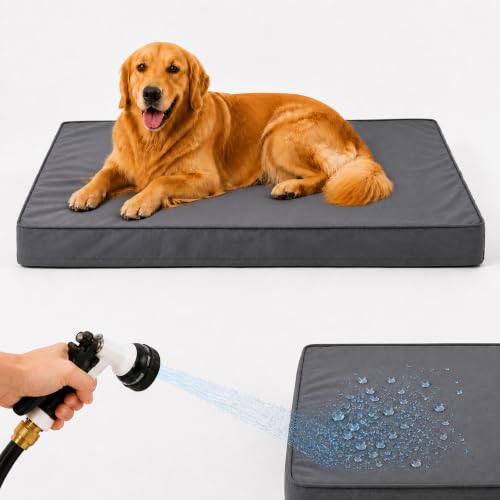 WNPETHOME Outdoor Waterproof Dog Bed Large Sized, Washable Creat Pad 30"