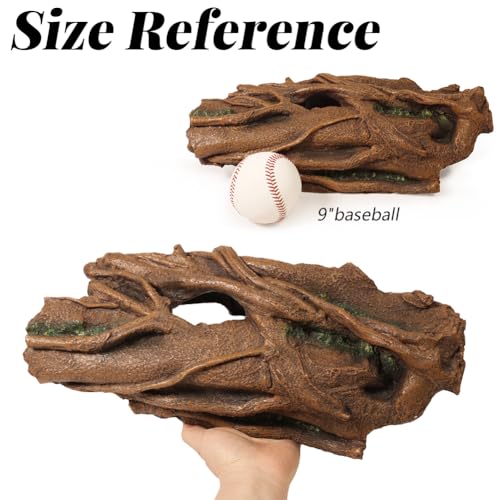 Image of Fish Tank Decorations XL 13.4 inch Large Bearded Dragon Tank Accessories Driftwood for Aquarium Natural Hollow Tree for Shrimp or Betta Fish Hideout Reptile Tank Accessories