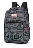 Mochila Escolar de Costas Camuflada Hulk Luxcel Cor:Cinza