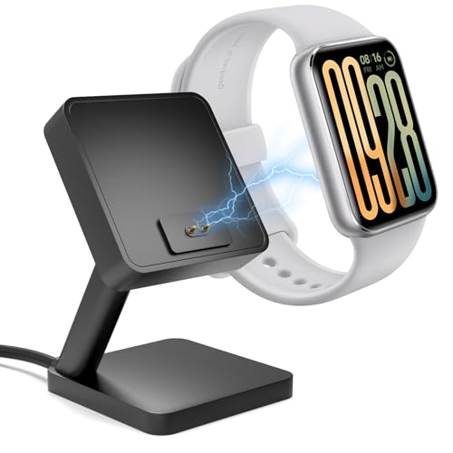 sciuU Stazione Magnetica di Ricarica compatibile con Xiaomi Smart Band 10/9 / 9 Pro / 9 Active / 8 Pro & per Redmi Watch 5/4 / 3, Caricatore Base di Ricarica, Caricabatterie con Cavo USB 1m