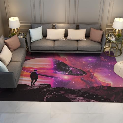 Tapis de chambre Galaxy 160x200cm pour créer un espace de jeu fantastique au salon - 2