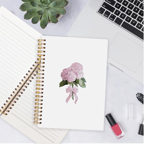 Carnet à spirale rose de 14 x 21 cm avec papier haute qualité pour notes
