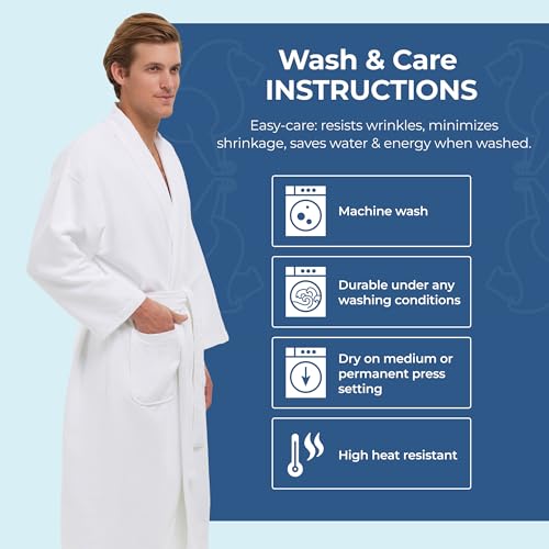 Image of MONARCH Chamois Microfiber Shawl Hotel Robe - Lightweight Absorbent Soft Spa Bathrobe in Cypress