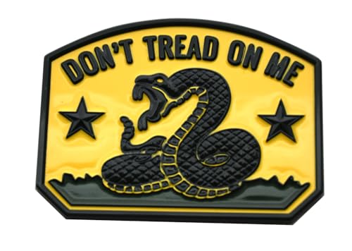 Emblema 3D de serpiente Gadsden en relieve amarillo para coche y moto