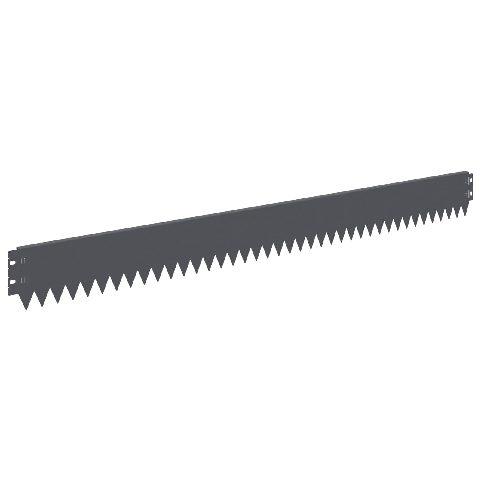 Lot de 10 bordures de pelouse en acier anthracite 103 x 10 cm