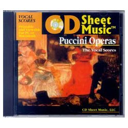 CD Sheet Music Puccini Operas, Vocal Scores