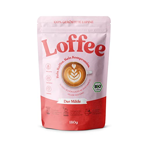 BIO Lupinenkaffee | Loffee Der Milde – Koffeinfreie Kaffee–Alternative aus Lupinen | Natürlich & Regional | 180g gemahlen