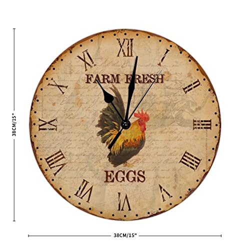 Horloge murale rustique pour chambre à coucher au design chaleureux