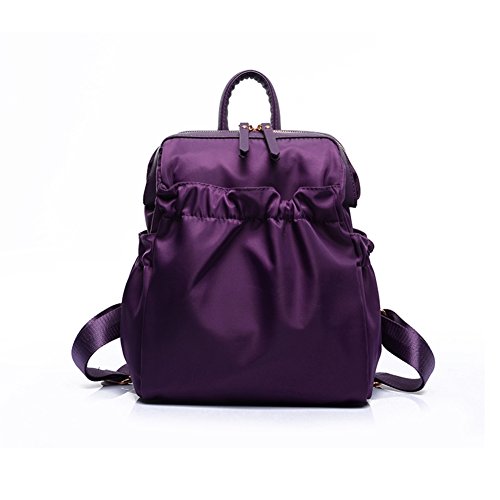 Sac à dos en toile Oxford pour femme - Cartable et sac de ville noir modèle A