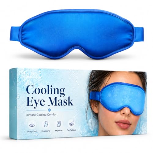 Cooling Eye Mask for Puffy Eyes: Fsa Eligible Items Hsa, Face Ice Eye Pack for Migraine After Surgery Relief - Reusable Cold Compress for Headaches Puffiness - Comfortable Weighted Fit Gel Sleep Mask