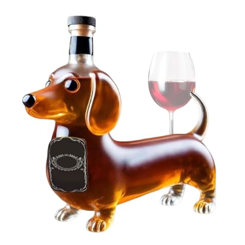 Bouteille de whisky en forme de chien basset pour decoration de maison