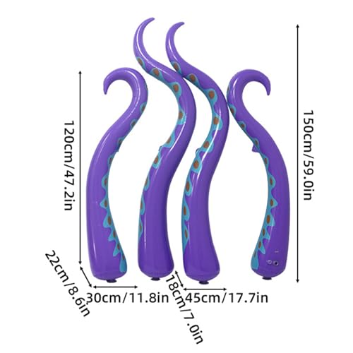 Tentacules de pieuvre 3D gonflables de qualité pour décor de cour - 6