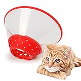 Pet Cone Recovery Dog Cone Adjustable Dog Collar Clear Padded Collar with Breathable Soft Edge,...