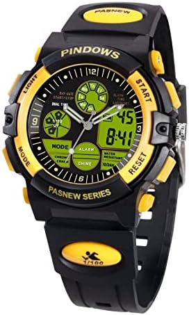 PINDOWS Kids Watch, Kids Multifunctional Digital Sport Watch for Boys Girls Ages 5-15,Waterproof Sports Outdoor Kids 12/24 Display Wristwatch with LED Light Alarm Calendar Stopwatch,Perfect Kids Gift