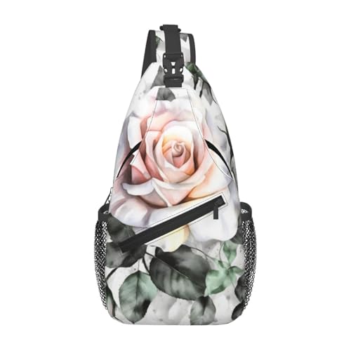 Morrales cruzados para pecho para mujer y hombre blanco floral miniatura 1