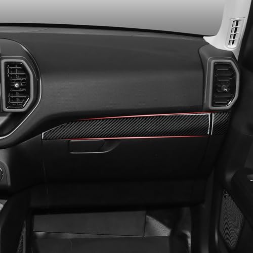 Image of Car Carbon Fiber Dashboard Co-Pilot Instrument Panel Strip Trim Cover Interior Accessories for Ford Bronco Sport 2021 2022 2023 2024
