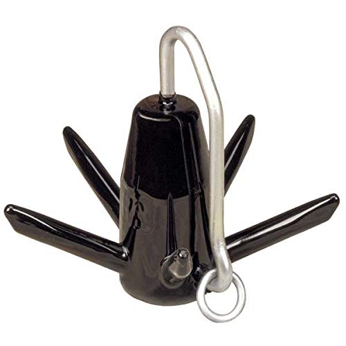 Greenfield - Original Richter Anchor, High Performance Coated Spike Boat Anchor for All Conditions- Sand, Mud, Rocks, Rivers, and Lakes. Multiple