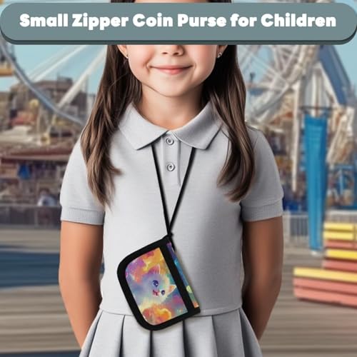 Cute Cat Girls Bifold Wallets Lightweight Toddlers Wallets Small Bifold Wallet with Card Holder Coin Pouch Mini Purses for Storage Kids Gifts3