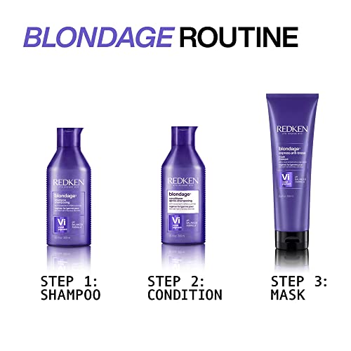 Redken Blondage Color Depositing Purple Conditioner | For Blonde Hair | Neutralizes Brass & Moisturizes Hair | With Pure Violet Pigments | Tones Hair For Cool And Ash Blonde Colors #TOP3