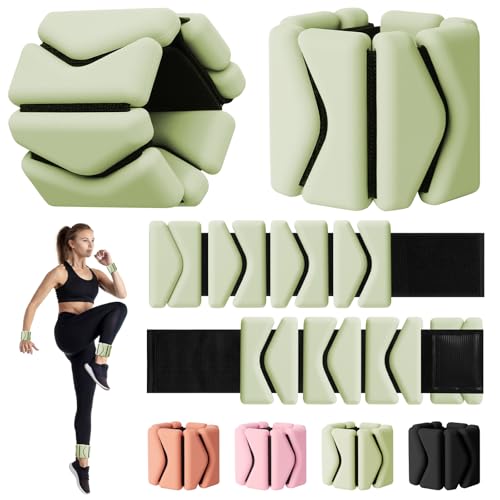 Wrist Weights, Wrist and Ankle Weights for Women, Adjustable 2LB ...