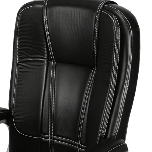 Image of GOYALSON Ergonomic Office Chair | Leatherette Chair with Adjustable Height | 360 Revovling Chair| Comfortable Padded Seating /Suitable for Office /Study High Back Revolving Chair