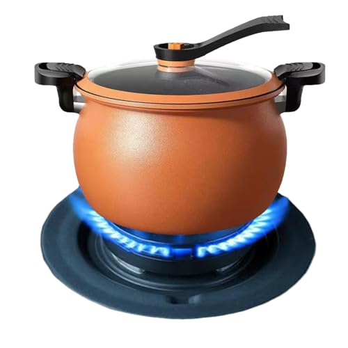 Olla A Presión Antiadherente - Accesorio Multifuncional De Cocina Con Recubrimiento Antiadherente Y Gran Capacidad | Olla Express De Hierro Fundido | Para Cocinar Conservas Cocer Vapor Hornear Legumbr