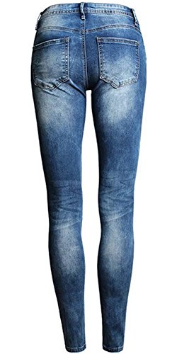 LATUD Women's Sexy Skinny Ripped Holes Slim Fit Denim Jeans Pants3