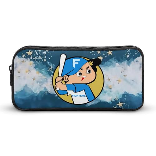 北海道日本ハムファイターズ文具ケース ペンケース 収納グッズ 筆箱 ペンバッグ 筆入れ 多機能 学用品収納 大容量軽量 伸縮性が良く、繰り返し使用可能 傷防止 防汚 掃除が簡単 いろいろな文房具を収納 オフィス小物 コスメバッグとして 男女兼用 携帯便利