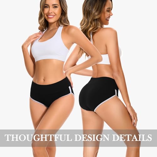 CAILECOTTON Womens Underwear Cotton Briefs for Women Plus Size Panties for Women Pack 2/53