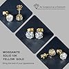 10k Real Gold Stud Earrings for Women, Moissanite Stud Earrings for Men Women, Lab Created Solitaire Round Brilliant Moissanite Studs Earring Jewelry for Men Gold in Secure Screw-backs 1.60cttw 6mm - Image 7
