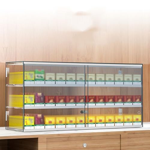 Vitrina de acrílico transparente para tabaco con cierre hermético de seguridad 3