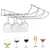 Wijnrek glazen houder, wijnglazen houder rek, wijnbeker rek, roestvrij stalen glazen rek, rack glazen hanger, onder kast stemware met luchtdroogsysteem, opslag voor bar & keuken (13 inch)
