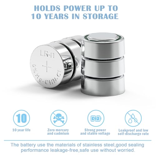 Image of SUZEYAR 3x1.5V Button Coin Cell Batteries 3LR41 Button Batteries, 4.5V Replacement Batteries for Bore Sight, Toys, Keychain LED Flashlight, Replacement for 3xAG3, 3x392, 3xLR41Batteries, 10 Pack