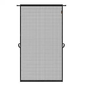 MAGZO Hanging Screen Door, Fit Door Size 36 x 80 Inch Durable Fiberglass Screen Door with Retractable Tension Rod and Hook and Loop 36