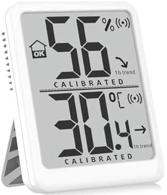 Antonki Room Thermometer Small Hygrometer Indoor Humidity Monitor Sensor, Digital Temperature and Humidity Meter Gauge for Home, Baby Nursery, Reptile, Greenhouse - Battery Included
