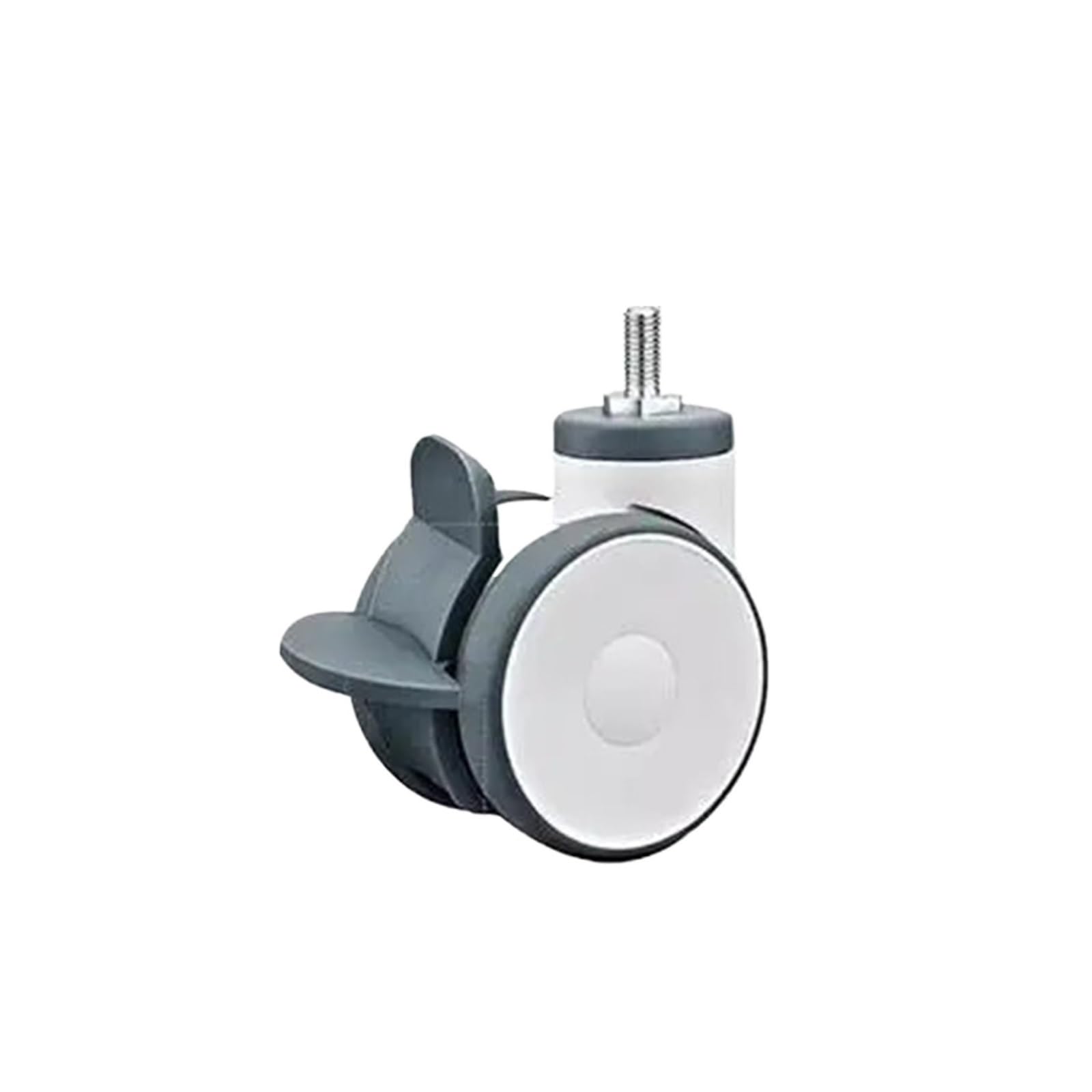MXXDMOPD 1 Piece/4 inch TPR Double Caster Universal Wheel/Screw Rod/top Hole/Flat Bottom Silent Medical Equipment Wheel(A-2)