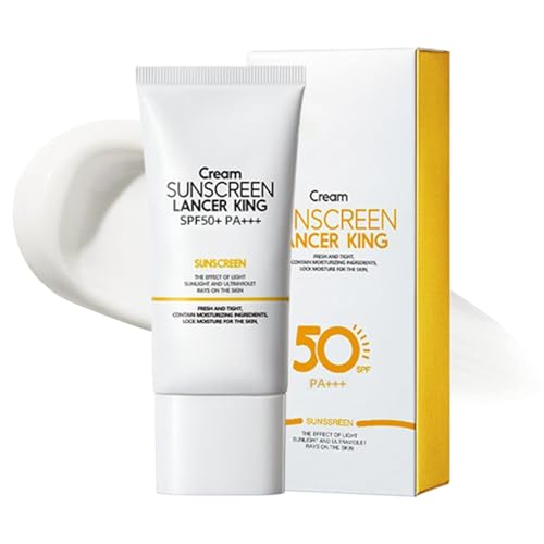 Protector solar facial 50+,60ml Invisible Sunscreen,Protección Solar con antioxidantes,Protector Solar Hidratante para la Piel Dañada por el Sol y Seca,crema solar facial Ligero y de Absorción Rápida