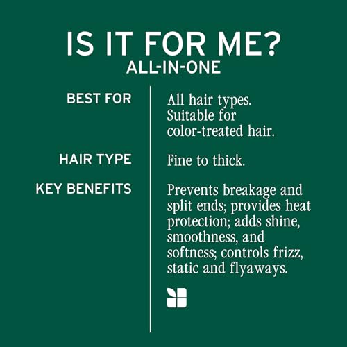 Biolage All-In-One Multi-Benefit Spray - Leave-In Treatment, Heat Protectant, Shine, Frizz Control, For All Hair Types, Coconut Oil, Vegan & Paraben-Free, 13.5 Fl Oz, Packaging may vary
