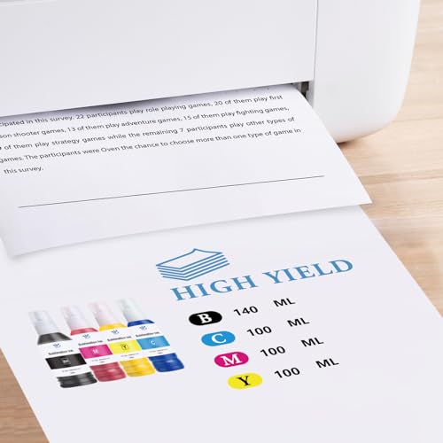 Weemay Tinta de sublimação 502 522 garrafas de refil 440 ml compatíveis com Eco-Tank ET-2800 ET-2803