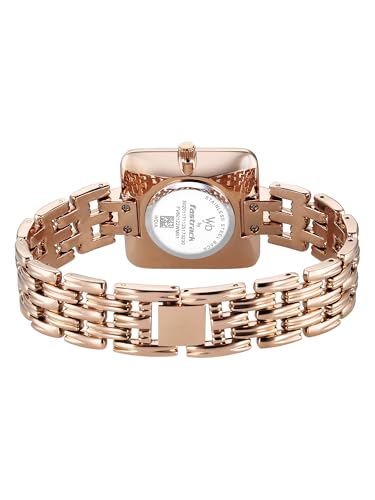 Image of Fastrack Vyb Minimalist with Quartz Analog Pink Dial Rose Gold Alloy Strap Watch for Girls - FV60122WM01W