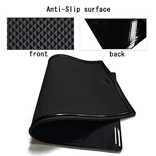 Auovo Anti Dust Door Mats for VW Volkswagen Atlas 2019 2018 Interior Accessories Custom Fit Door Compartment Cup Center Console Liners(19pcs/Set) (Black) - Image 5