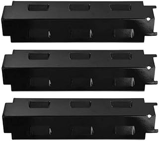 GFTIME 14 5/8" Porcelain Steel Heat Plate for Charbroil, Grill King, Kenmore, Master Chef Gas Grill, Heat Shield, Heat Tent, Burner Cover, Flavorizer Bar Replacement, 3 Pack
