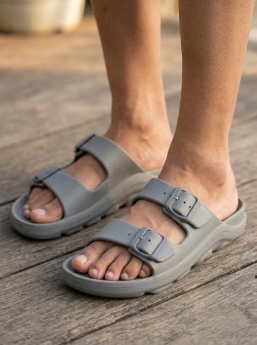 Image of Carlton London Men's Casual Thong Flip Flops with Striped Straps and Metallic Accent