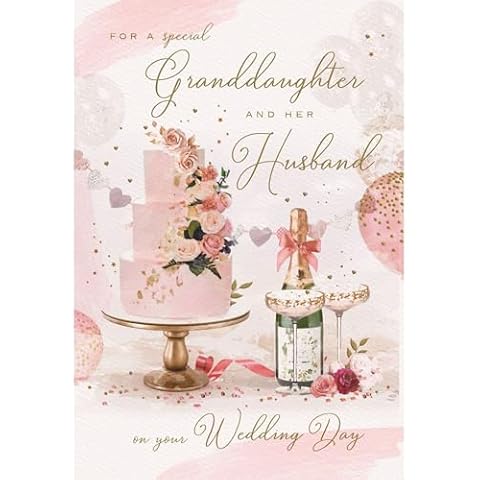 Granddaughter and Husband Wedding Day Card Cover