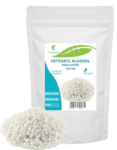 Alcohol cetearílico (Cetearyl alcohol) - 100 gr - | Uso como ingrediente en acondicionadores, champús en crema, cuidado de la piel, cuidado corporal, acondicionamiento del cabello, protección solar