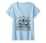 Este Funcionario de prisiones Oficial de detención Esposas diseño de eslóganes Support Your Local Correctional Officer es un gran Funcionario de prisiones Carcelero idea de regalo.
