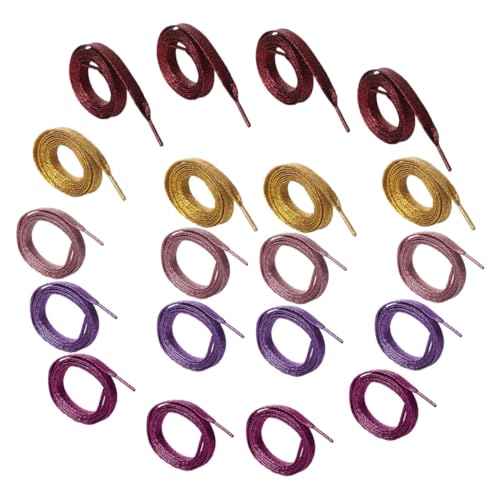 Lacets en polyester nacré GALPADA de 30 paires pour chaussures et baskets élégantes