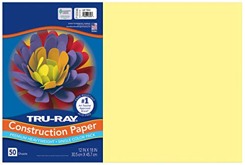 Papier de construction jaune clair Pacon Tru-Ray résistant au vieillissement