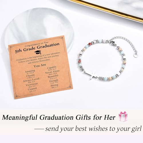 Image of Christian Gifts for Women Girls, Religious Cross Bracelet, Birthday Christmas Easter Baptism Confirmation First Communion Valentines Day Graduation Gifts for Her