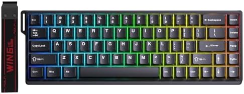 Aula Win68 He Manyetik Klavye Rapid Trigger Graywood Swtich 8000Hz RGB TKL Hot Swap Oyuncu Klavyesi Siyah - Görsel 1